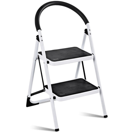 Escalera Plegable de 2.75 Pies con Estructura de Hierro y Pedales Antideslizantes