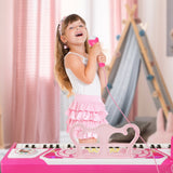Teclado de piano de 49 teclas para niños de 3+ años - Rosa