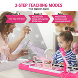 Teclado de piano de 49 teclas para niños de 3+ años - Rosa