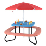 Toddler Outdoor Activity Table with Adjustable and Collapsible Umbrella