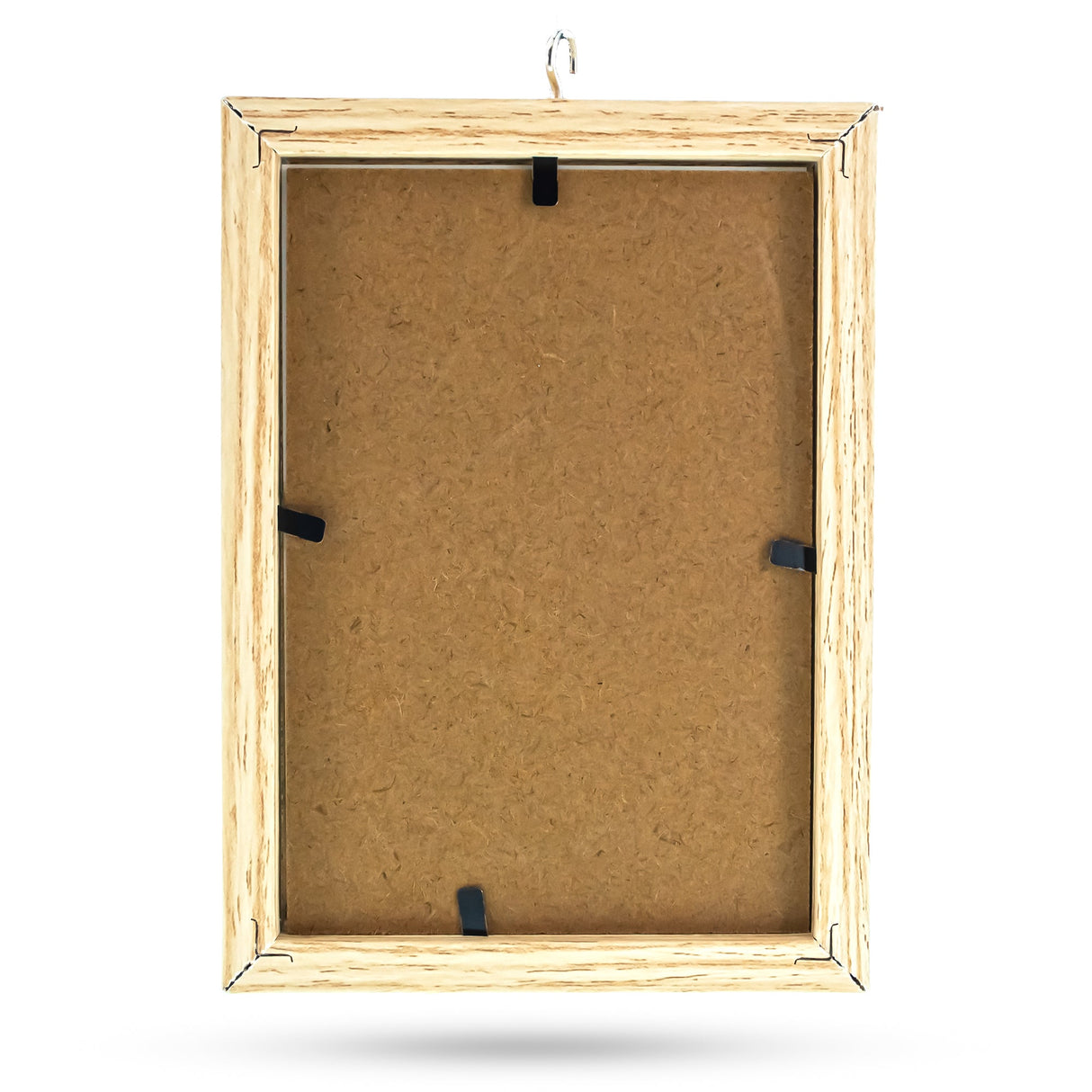 Double Curve Crescent Black Metal Photo Picture Frame and Ornament Display Stand 9.25 Inches