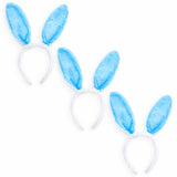 Blue Bunny Ear Headbands Set of 3 Easter Costume Accessories