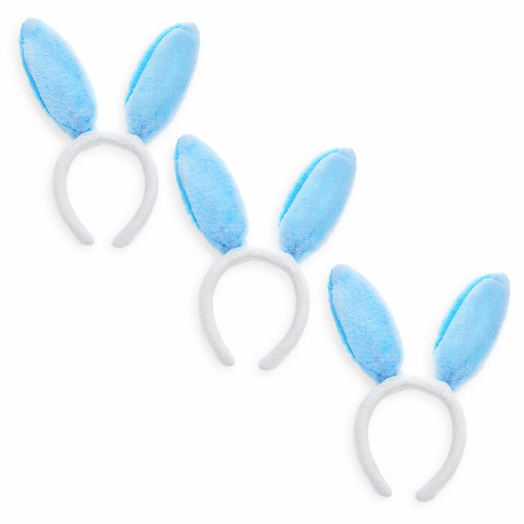 Blue Bunny Ear Headbands Set of 3 Easter Costume Accessories