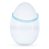 Set of 2 Transparent Jumbo Plastic Easter Eggs with Handles Large Size 10 Inches