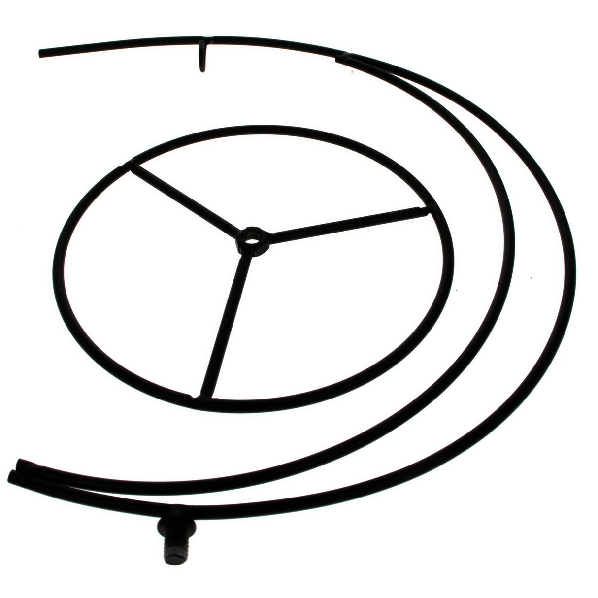 Double Curve Crescent Black Metal Ornament Display Stand 9.25 Inches