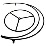 Double Curve Crescent Black Metal Ornament Display Stand 9.25 Inches