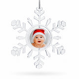 Clear Plastic Christmas Snowflake Frame Ornament