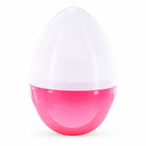 Large Bunny Giant Jumbo Size White and Pink Plastic Easter Egg 10 Inches