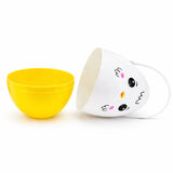 Giant Jumbo Large Size White and Yellow Chick Plastic Easter Egg 10 Inches