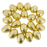Set of 20 Gold Glittered Fillable Plastic Easter Eggs 2.25 Inches