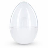 Giant Extra Large White Plastic Easter Egg Two Tones 12 Inches