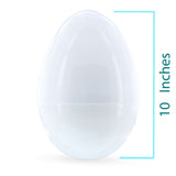 Set of 2 White Large  Jumbo  Giant Fillable Plastic Easter Eggs 10 Inches