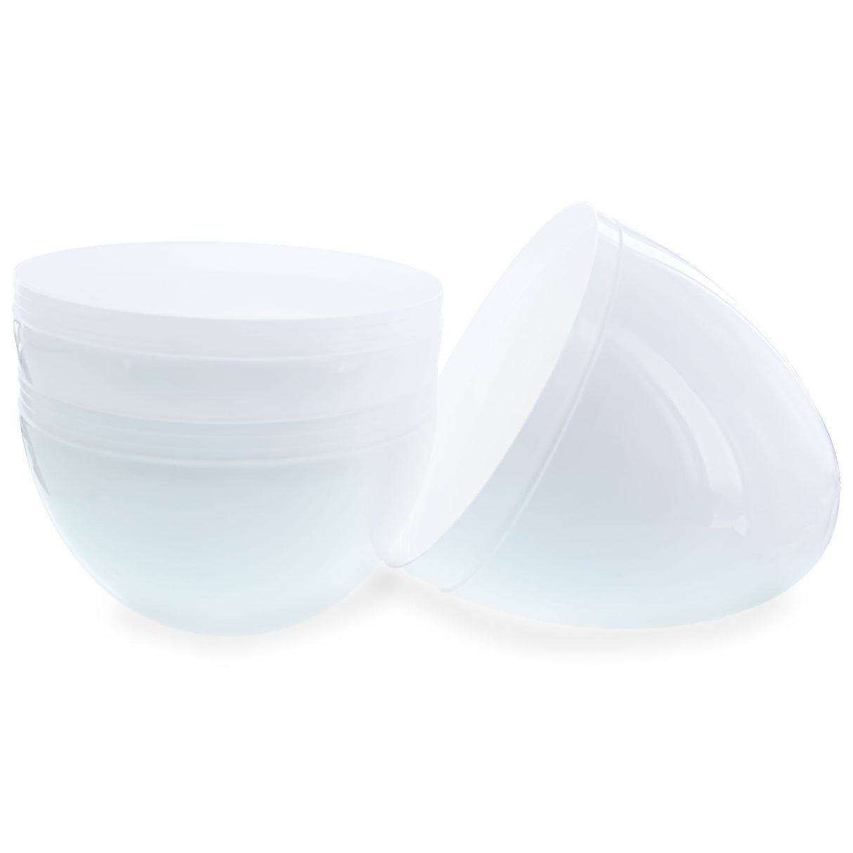 Set of 2 White Large  Jumbo  Giant Fillable Plastic Easter Eggs 10 Inches