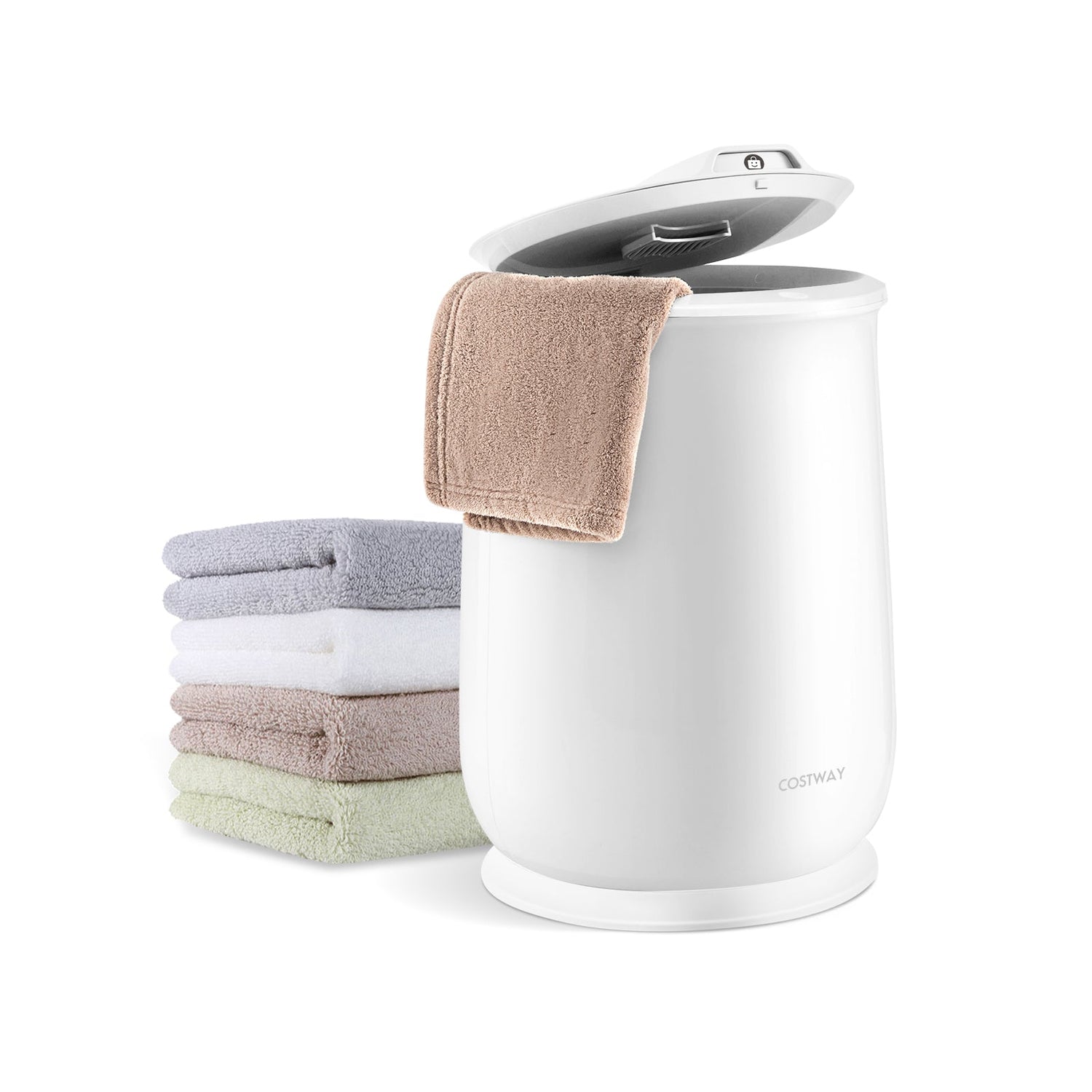 Calentador de toallas tipo cubo con apagado automático para baño