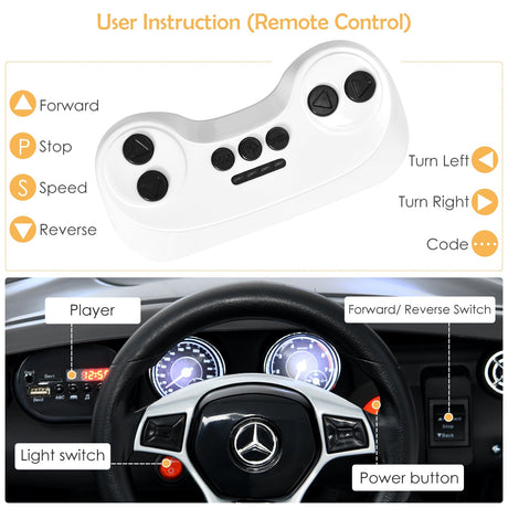 Coche Eléctrico de 12V para Niños con Control Remoto
