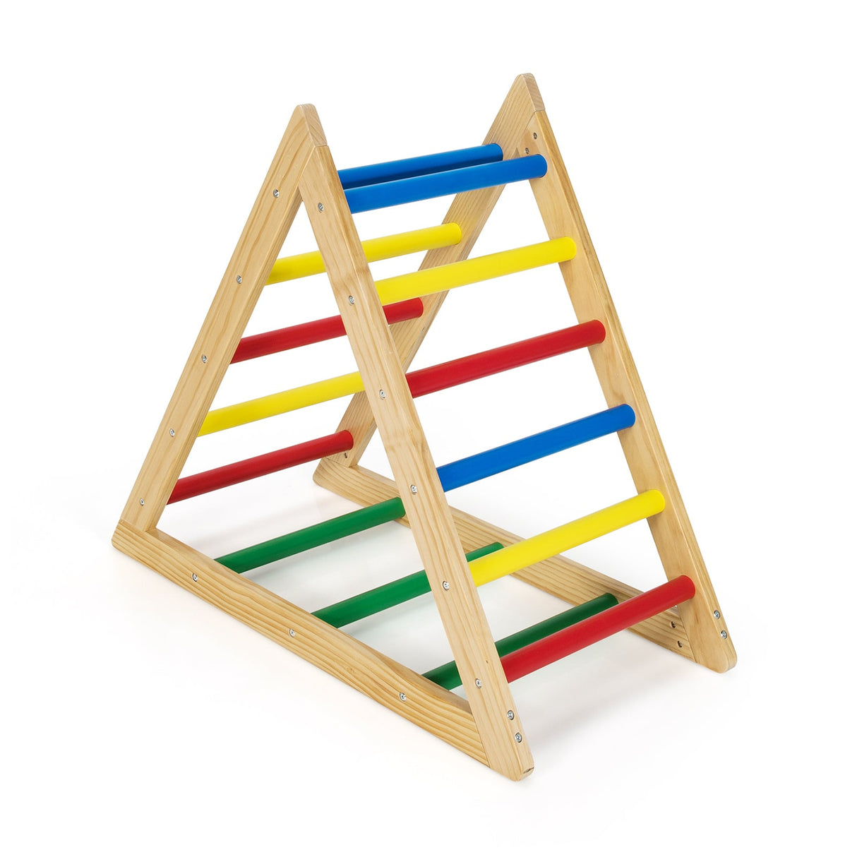 Escalera de triángulo para escalar con 3 niveles para niños-Multicolor