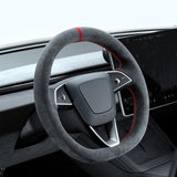 TESERY Alcantara Steering Wheel Cover for Model Y Juniper / Model 3 Highland