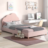 Estructura de Cama Individual con Cabecero Ajustable en Altura y Resistentes Láminas de Madera