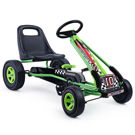 Coche de carreras de pedales de 4 ruedas para niños, juguete para jugar al aire libre