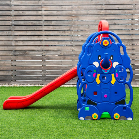 3 en 1, diseño independiente, tobogán, columpio, canasta de baloncesto para niños pequeños