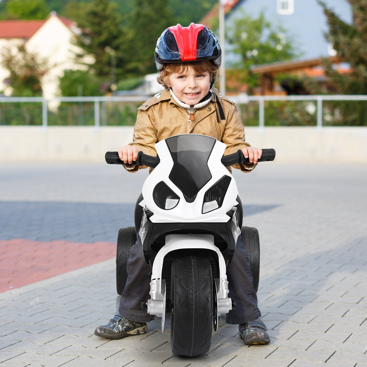 Motocicleta eléctrica BMW de 3 ruedas y 6 V con licencia para niños
