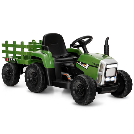 Tractor Montable de 12 V con Cargador de Tierra de 3 Velocidades para Niños de 3+ Años