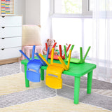 Juego de Mesa y 4 Sillas de Plástico de Colores para Niños