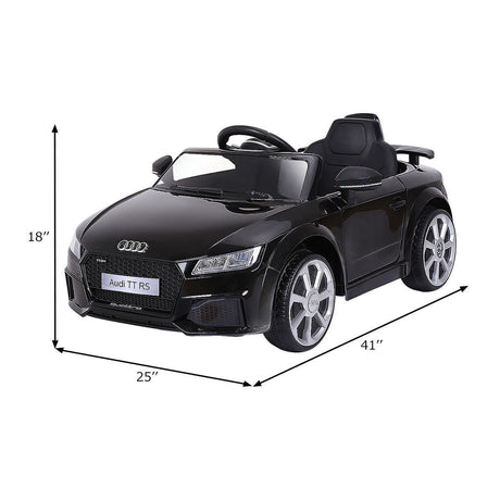 Coche Eléctrico de 12V para Niños con Control Remoto y Función de Música - Negro