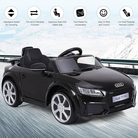 Coche Eléctrico de 12V para Niños con Control Remoto y Función de Música - Negro