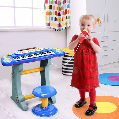 Teclado electrónico de 37 teclas, piano de juguete para niños