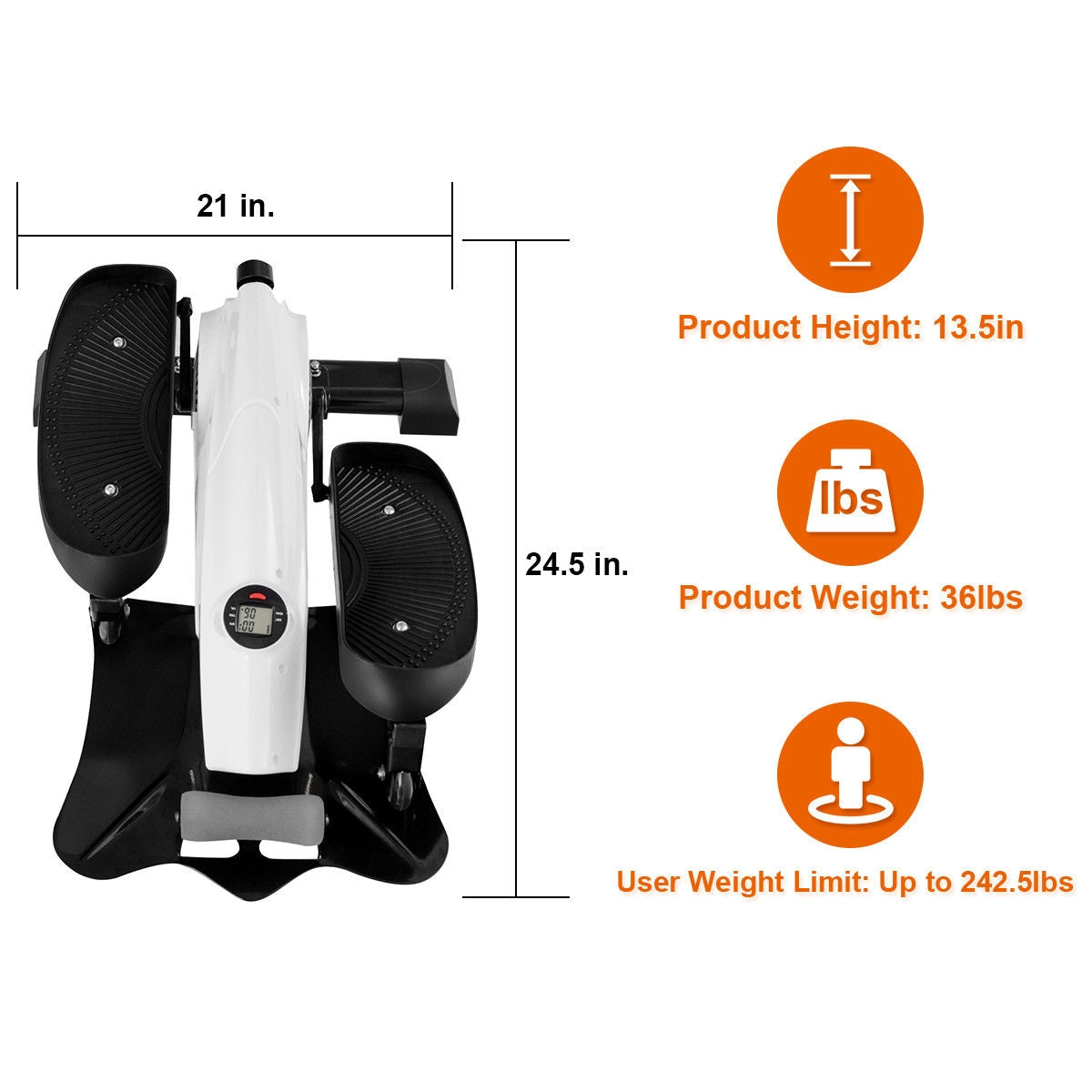 Máquina elíptica Stepper mini magnética portátil con resistencia ajustable