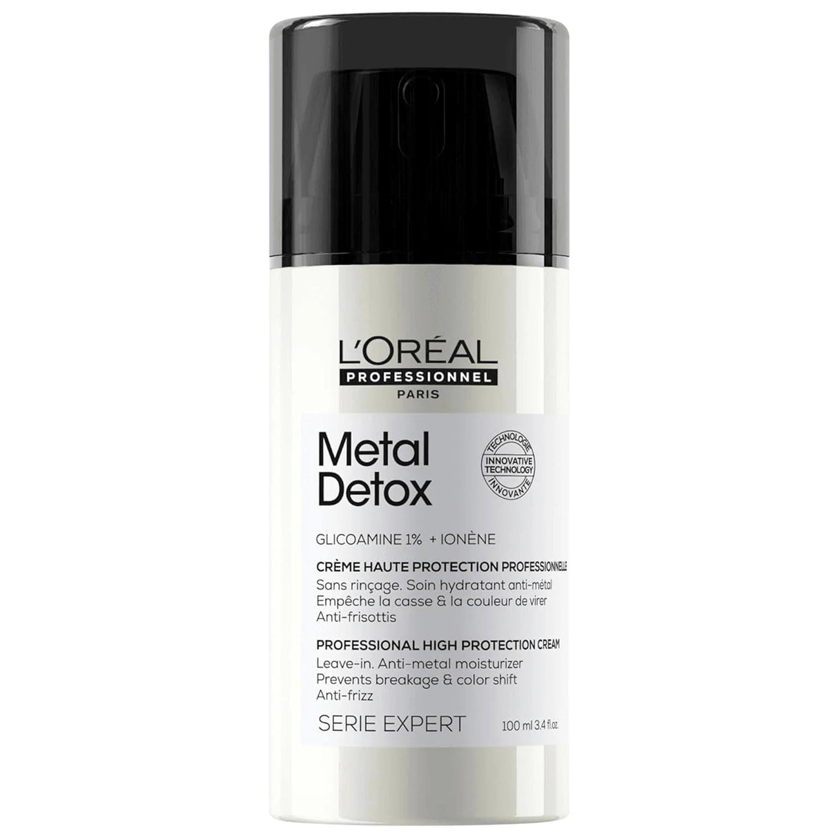 Metal Detox: Anti-Breakage Leave-In Styling Cream - Heat & UV Protection, Frizz Control, Hair Repair - Salon Grade
