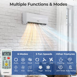 Acondicionador de aire multisplit UltrEco Series 18000 BTU, 2 zonas, 22 SEER2, con bomba de calor y Wi-Fi
