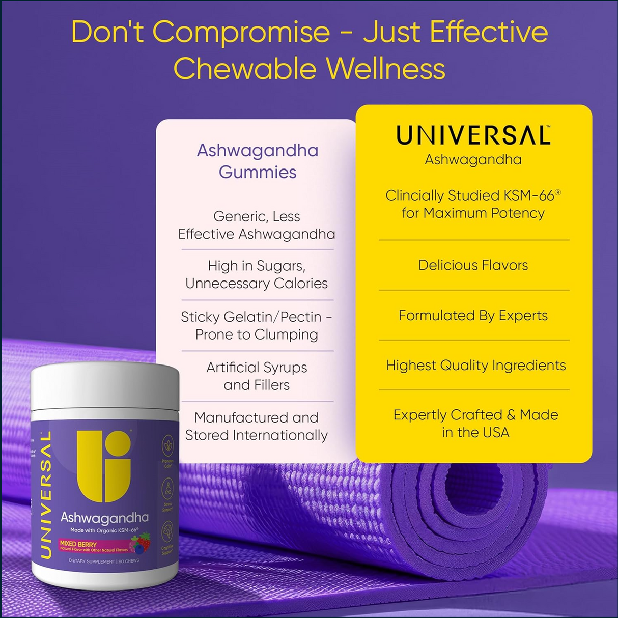Universal Ashwagandha, 60 Masticables