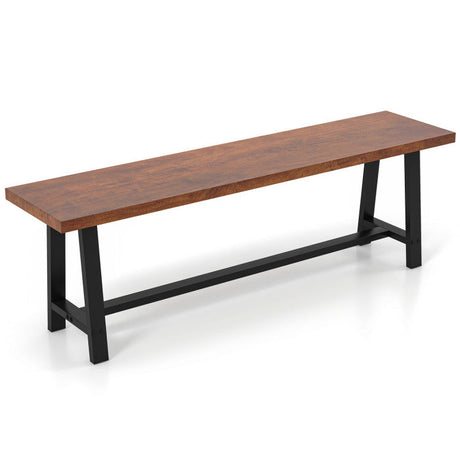 Juego de dormitorio de 3 piezas: Estructura de cama de madera tamaño Twin + Banco de comedor para 2/3 personas Banco para zapatos de entrada + Mesita de noche de ratán