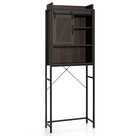 Paquete de almacenamiento de baño de 2 piezas: Mueble sobre inodoro + Estantería alta de esquina