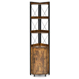 2-Piece Bathroom Storage Bundle: Over-the-Toilet Cabinet + Tall Corner Shelf