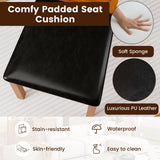 Juego de 2 sillas de comedor de madera con patas de madera de caucho para sala de estar