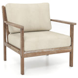 Modern Accent Chair & Tempered Glass Oval Side Coffee Table Set