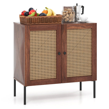 Juego de muebles para el hogar de 4 piezas con 2 taburetes de bar giratorios, aparador de cocina, sofá seccional y mesa de centro de cristal
