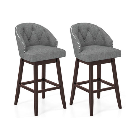 Juego de muebles para el hogar de 4 piezas con 2 taburetes de bar giratorios, aparador de cocina, sofá seccional y mesa de centro de cristal