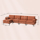 Sillón decorativo + Mesa auxiliar + Sofá seccional en forma de L /Juego de muebles modernos de 3 piezas para sala de estar/