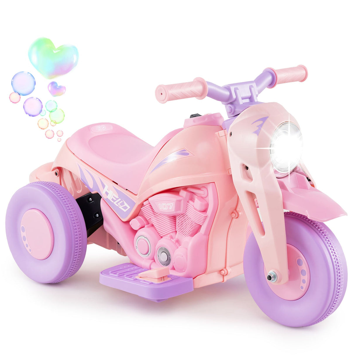 Motocicleta Eléctrica de 6V para Niños con Máquina de Burbujas y Música