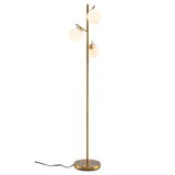 Living Room Set: Floor Lamp + Accent Chair + 3-Seat Sofa