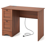 Modern Furniture Set with 2 Dining Chairs Computer Desk and 3 Pieces Coffee Tables