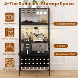 Wine Organizer with Power Outlet and Bottle Holders