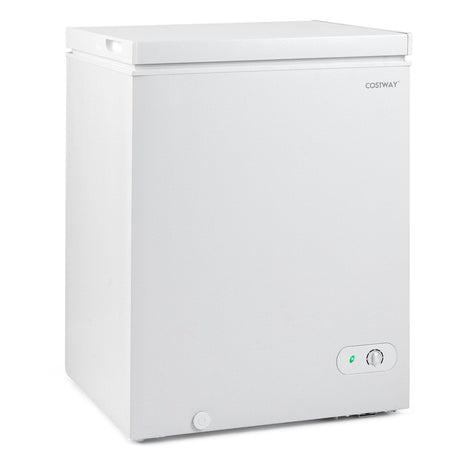 Congelador horizontal compacto de 141 L/5 pies cúbicos con temperatura ajustable de 7 velocidades - Blanco