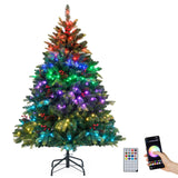 Árbol de Navidad Artificial de 5/6/7/8 PIES con Luces LED y Control Remoto por Aplicación
