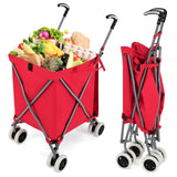 Carro de compras plegable con bolsa de lona extraíble resistente al agua