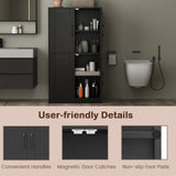 Bathroom Cabinet 43.5 inch Storage Cabinet with Doors and Adjustable Shelves
